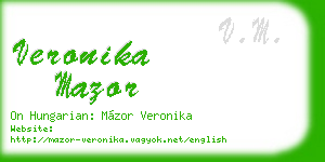 veronika mazor business card